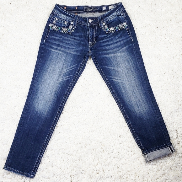 Miss Me Denim - Miss Me Signature Crop Skinny Jean's.  Size 29.